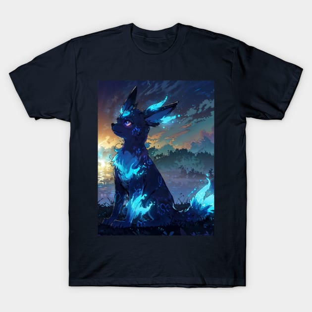 Dark-type Eevelution T-Shirt by CodigoCero